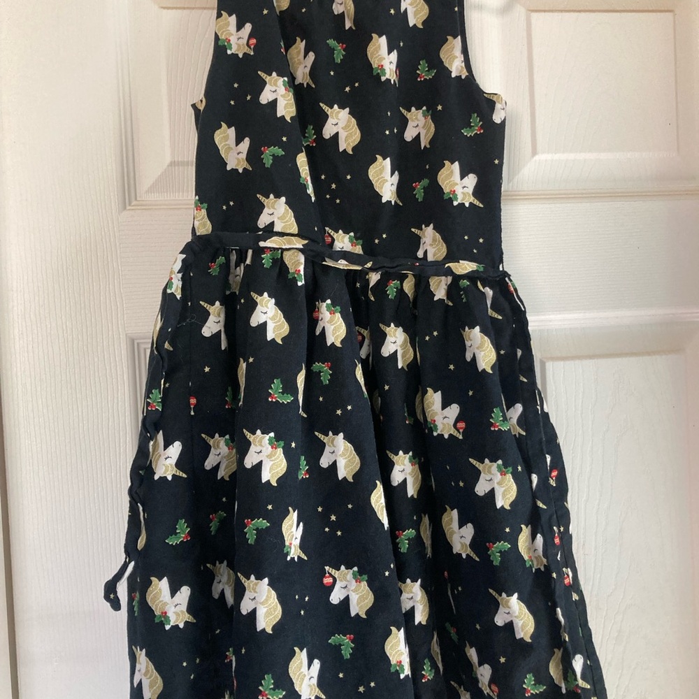 Carter's Black Unicorn Print Kids Dress - Christmas / holiday dress